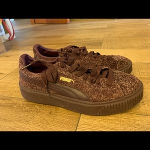 Puma Suede Platform Purple shoes